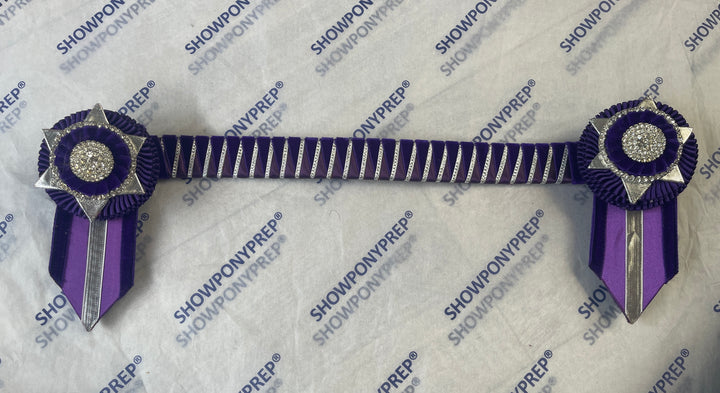 15.5" Purple & Silver Browband