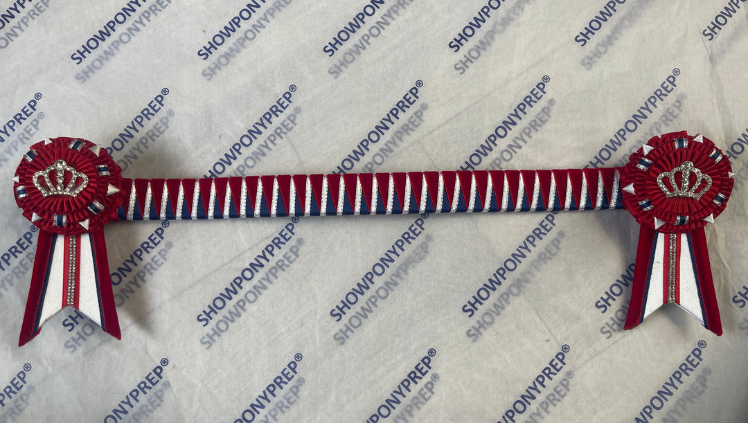 17.5" Red, White & Blue Browband