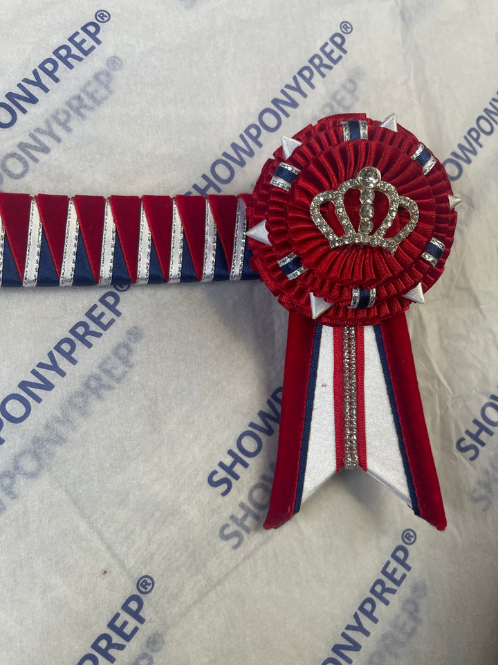17.5" Red, White & Blue Browband