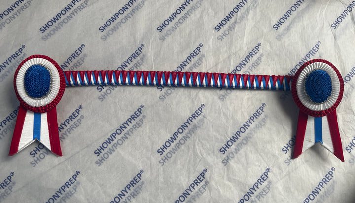 17.5" Red, Blue & White Browband