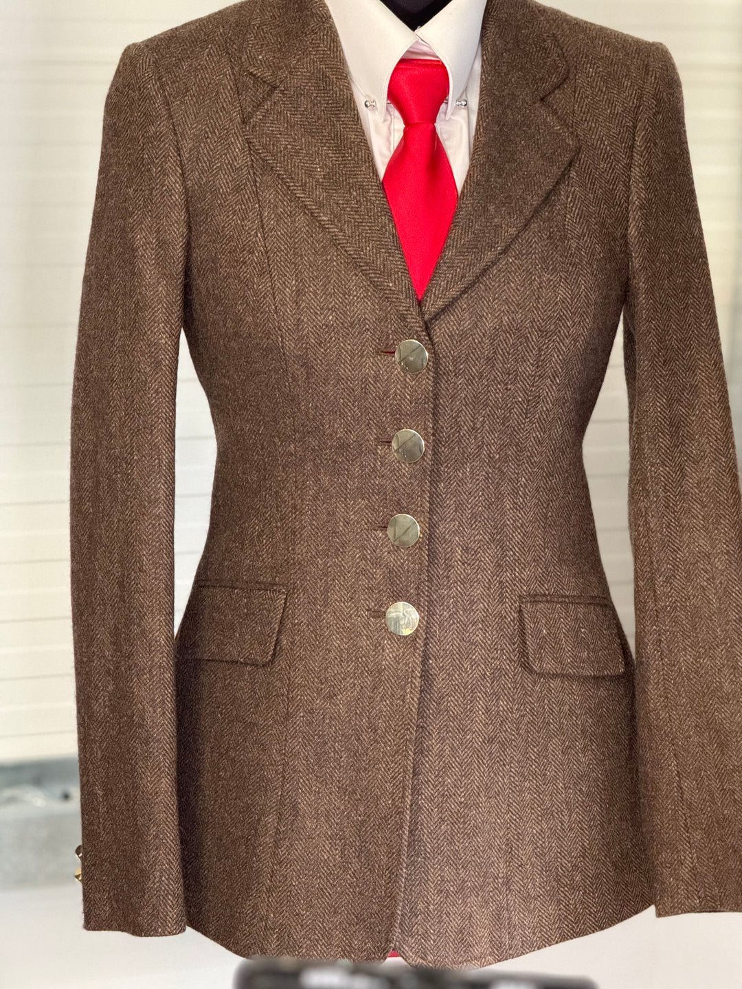 IN STOCK: BROWN TWEED PRINCESS CUT JACKET