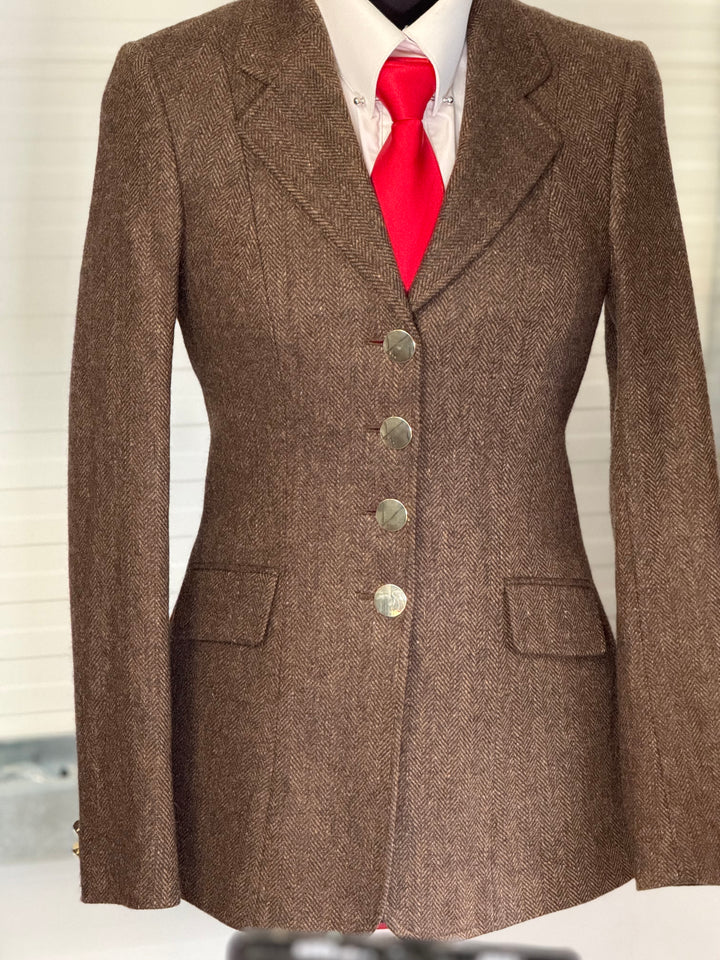 IN STOCK: BROWN TWEED PRINCESS CUT JACKET