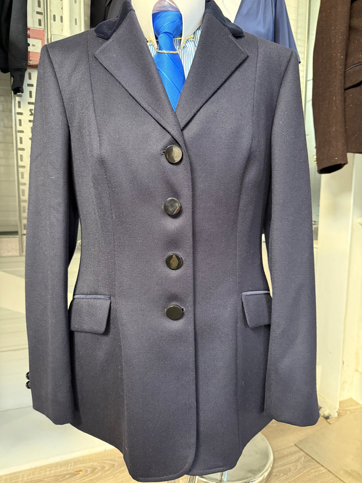 IN STOCK: NAVY TWILL WOOL PRINCESS CUT JACKET
