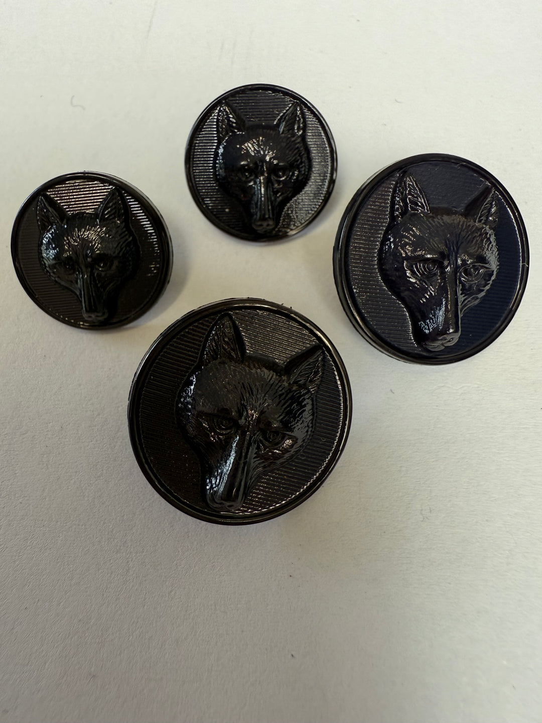 Fox Head Buttons - Navy