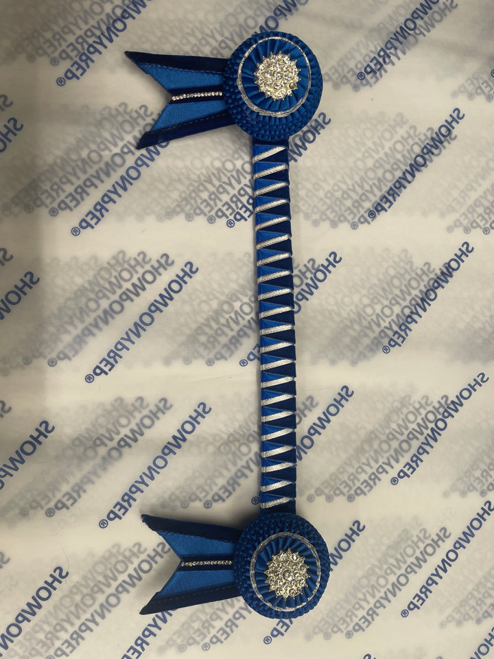 13" Navy, Blue and White Browband