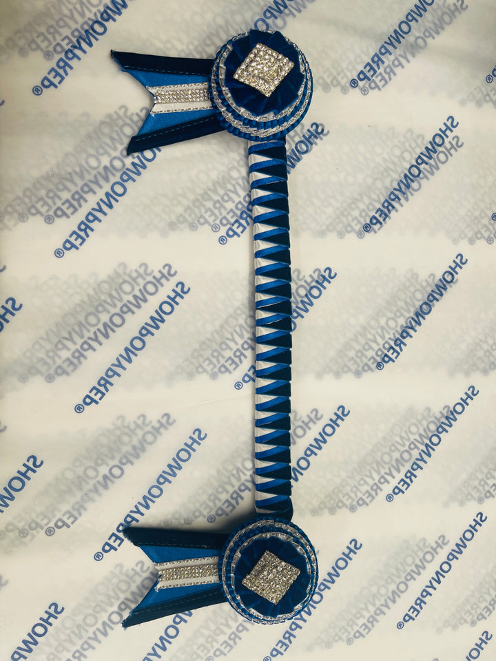 13" Navy, Blue and White Browband