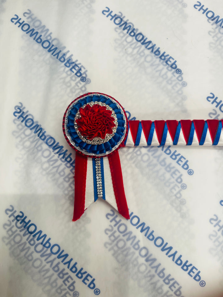 12.5" Blue, Red and White Browband
