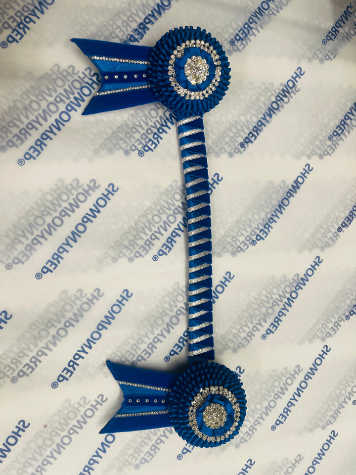 12.5" Blue and White Browband