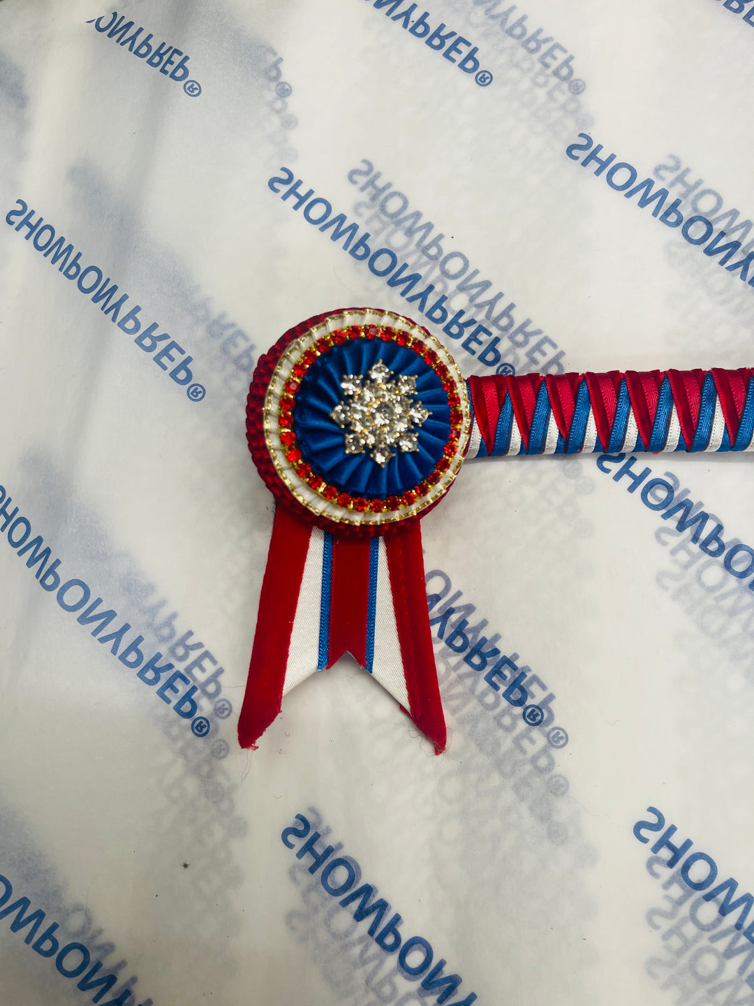 12.5" Blue, Red and White Browband