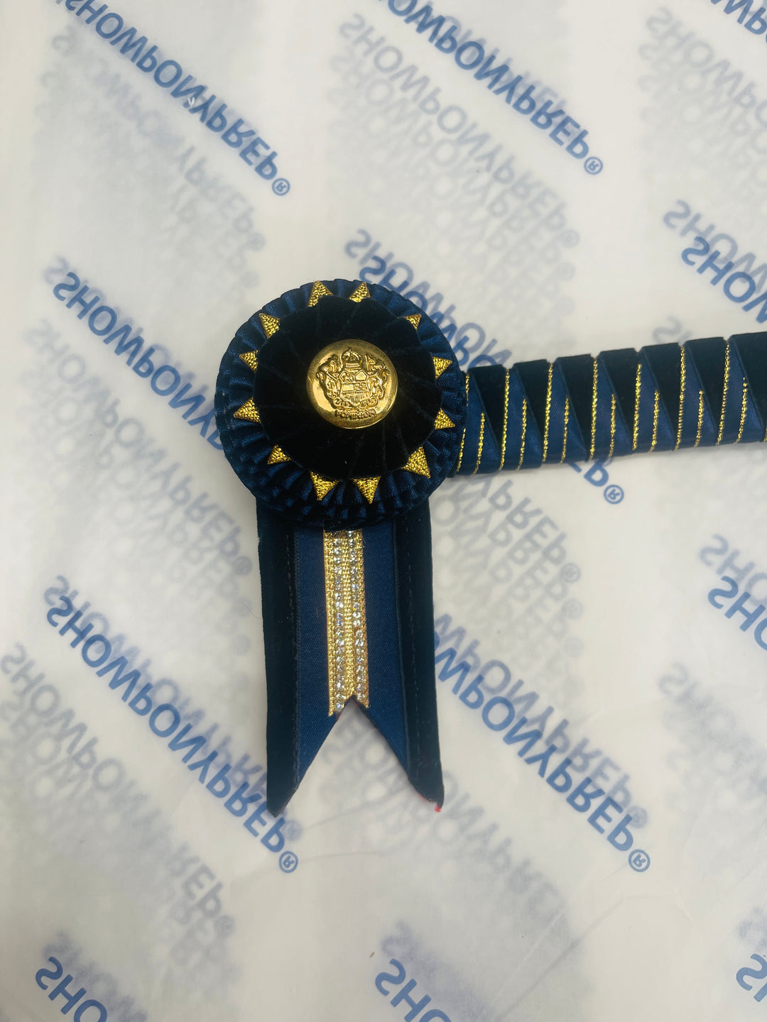 13.5" Navy and Gold Browband