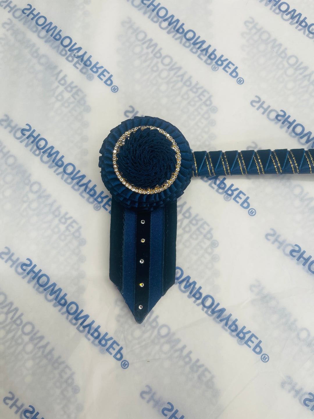 13.5" Navy and Gold Browband