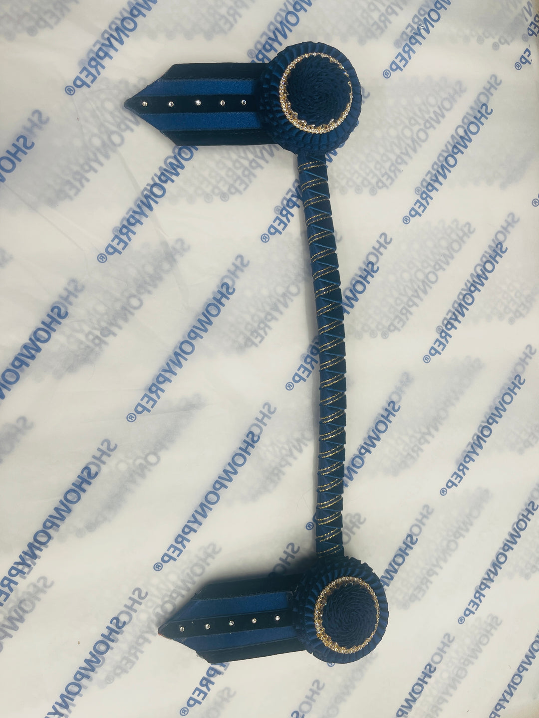 13.5" Navy and Gold Browband