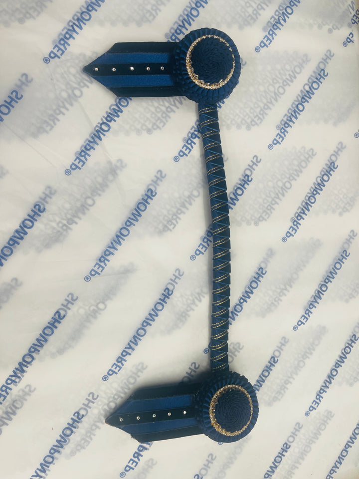 13.5" Navy and Gold Browband