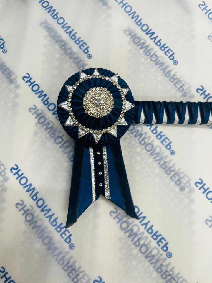 13.5" Navy and White Browband