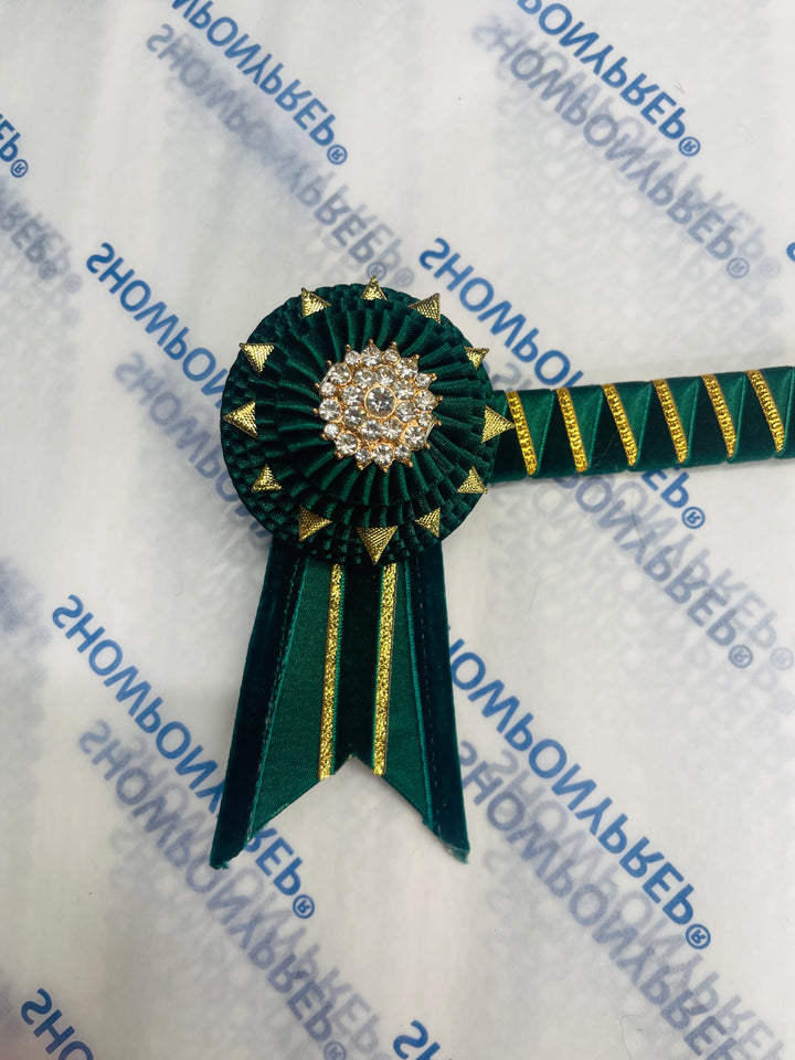 13.5" Green and Gold Browband