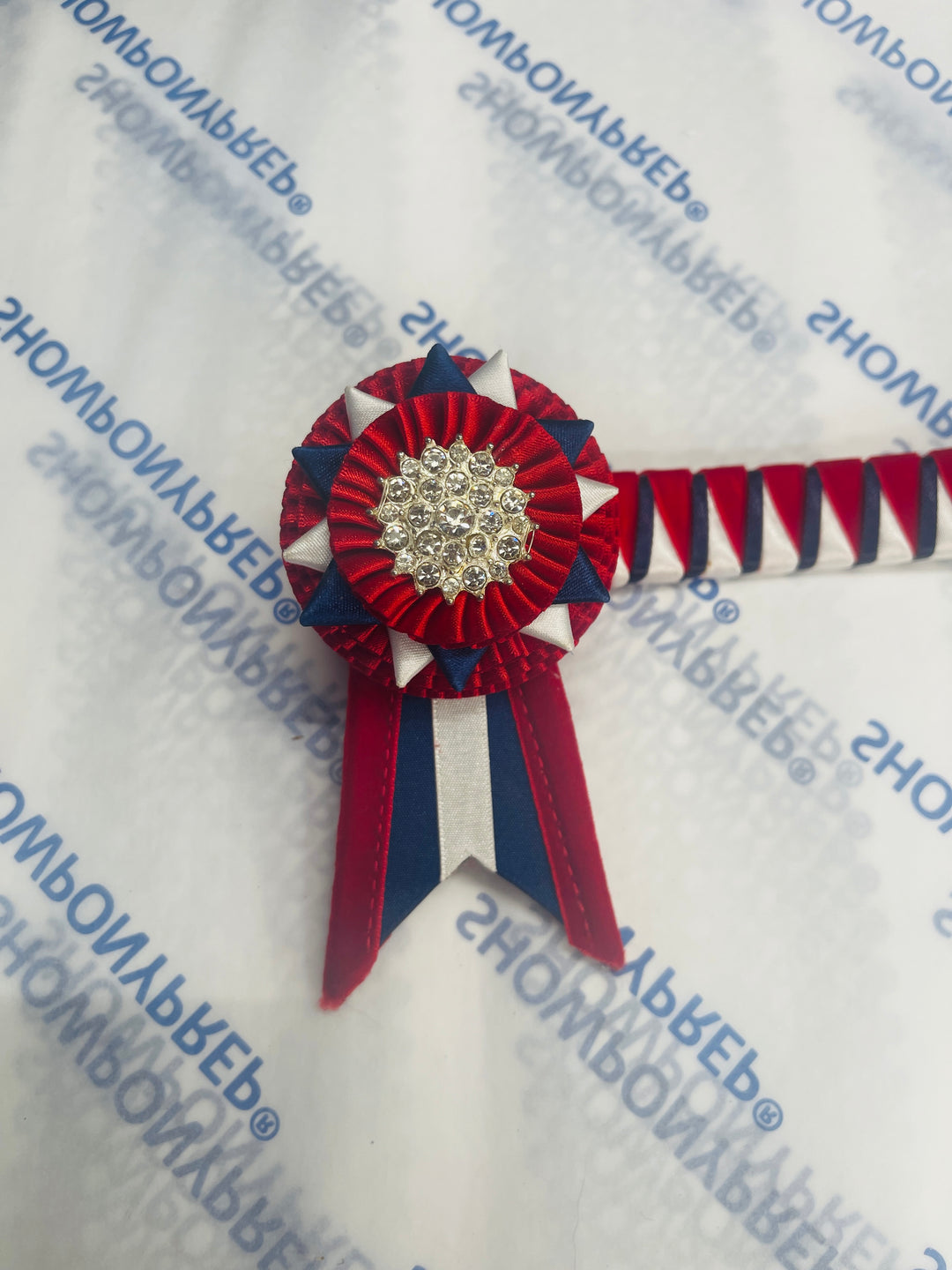 13.5" Red, White and Navy Browband