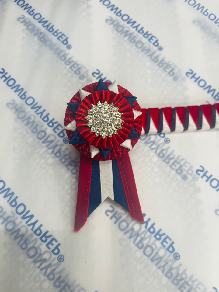 13.5" Red, White and Navy Browband