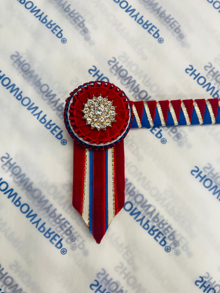 15.5" Red , White and Blue Browband