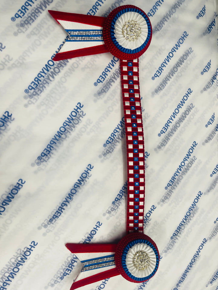 15" Red, White and Blue Browband