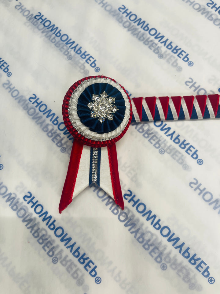 16"  Red, White and Navy Browband