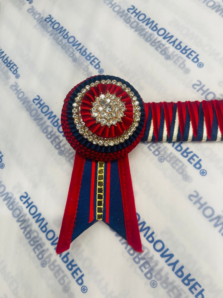 16"  Red, Gold and Navy Browband