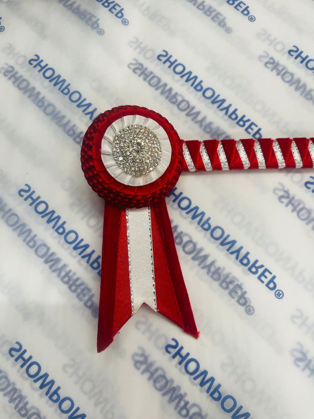 14.5” Red & White Browband