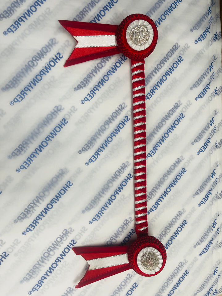 14.5” Red & White Browband