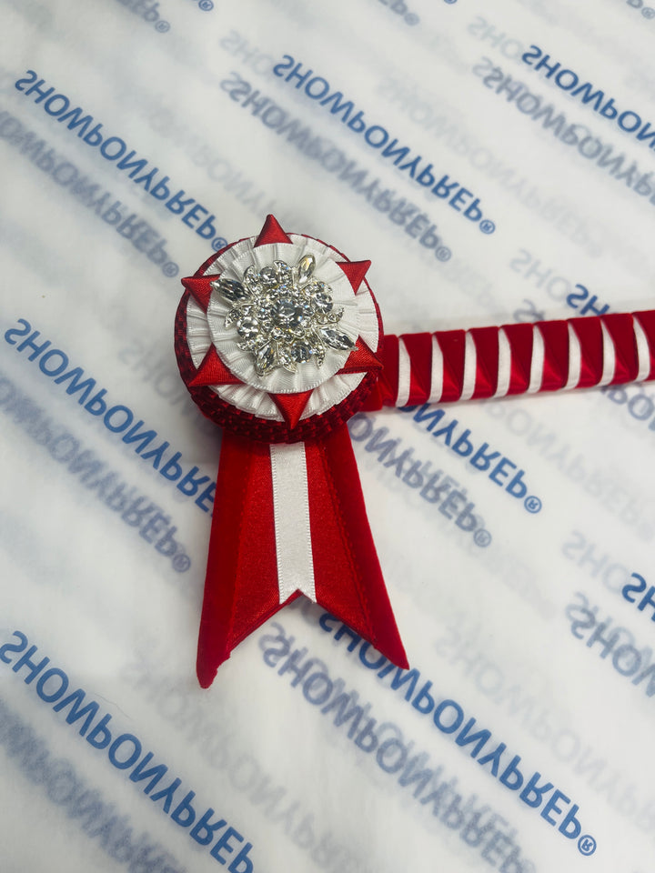 13.5” Red & White Browband