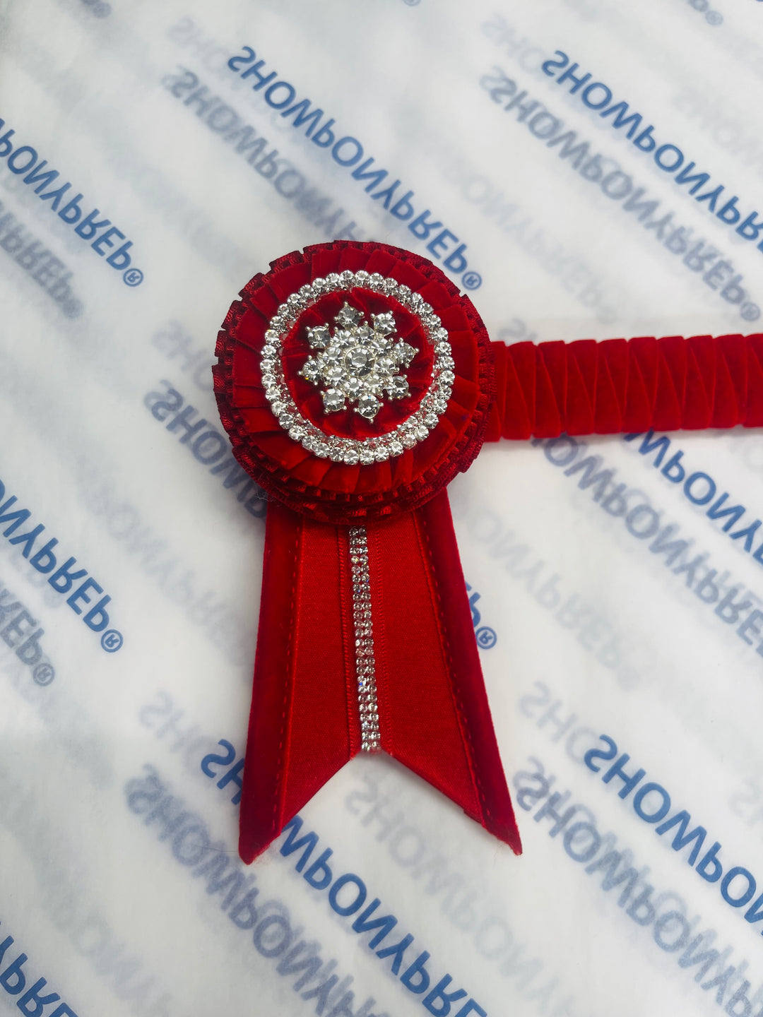 15.5" Red and Silver Browband