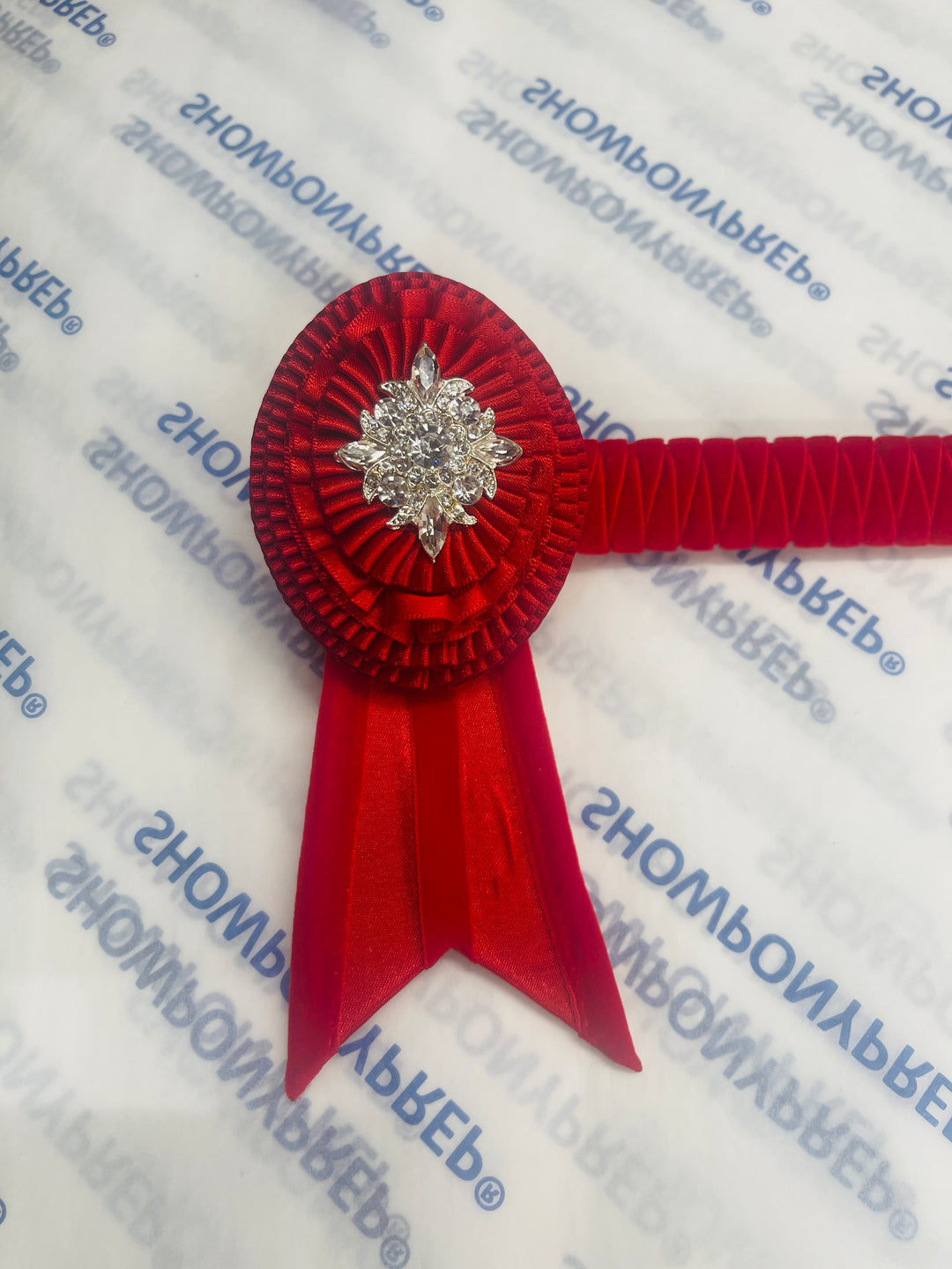 15.5" Red and Silver Browband
