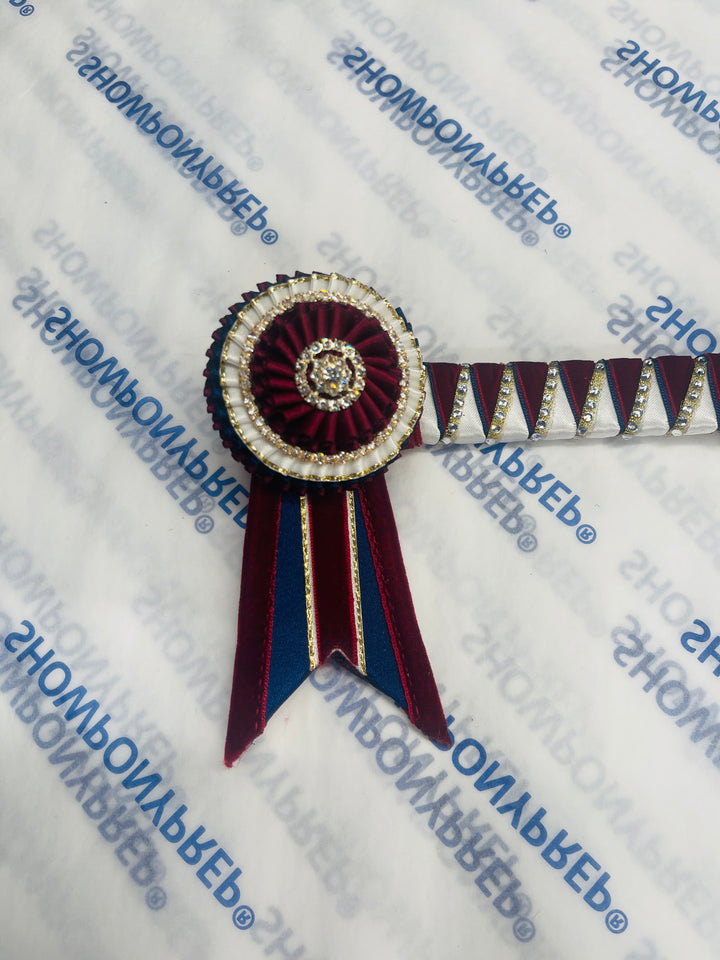 14.5” Burgundy, Navy & White Browband