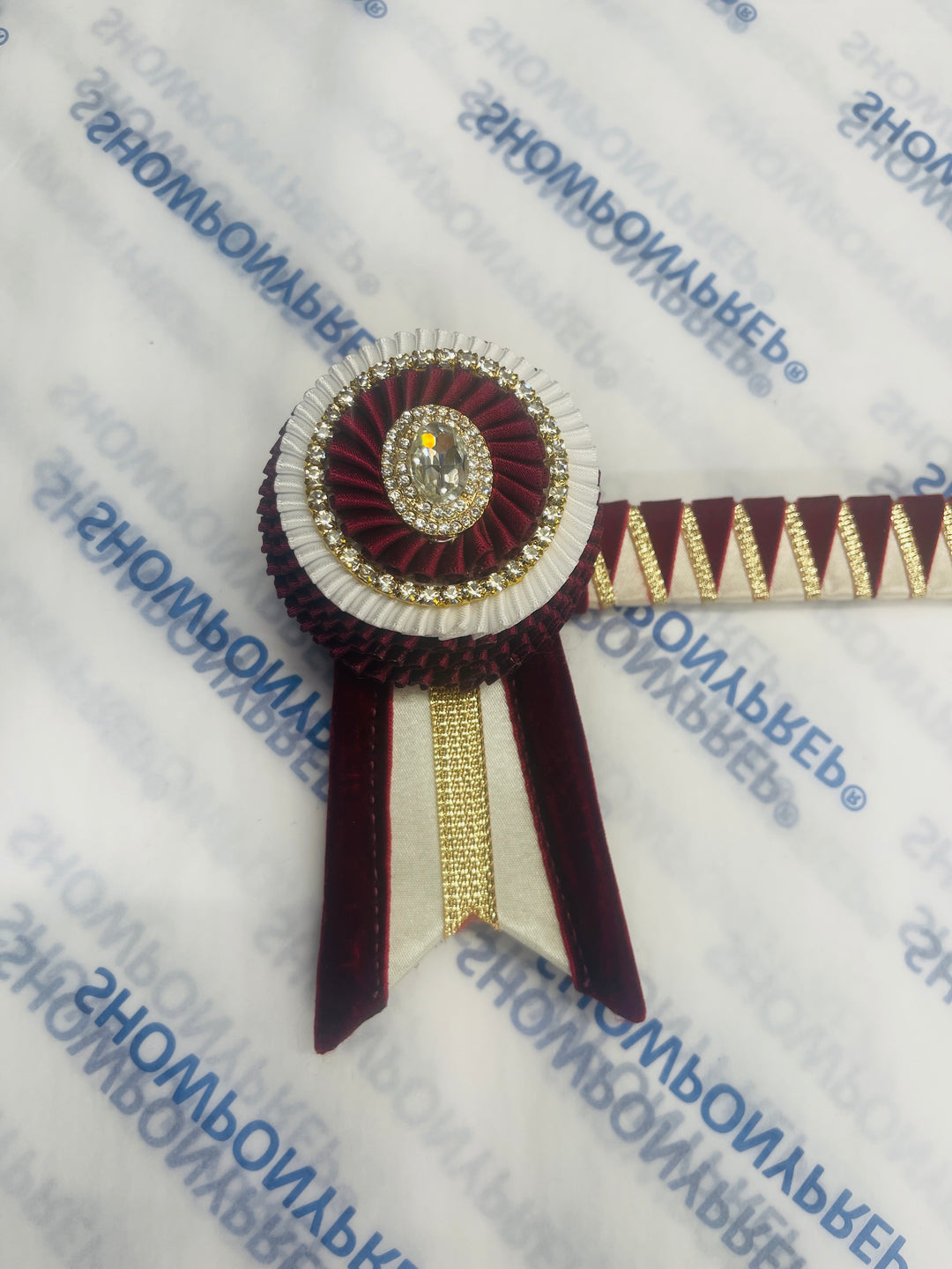 14.5” Burgundy & Gold Browband