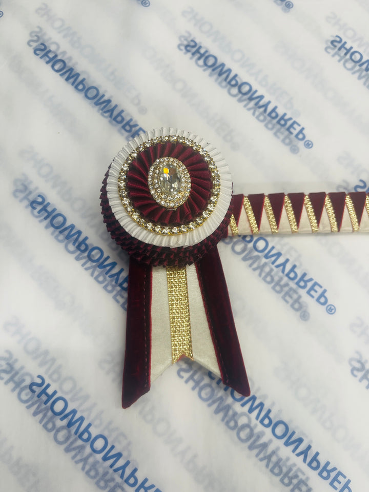 14.5” Burgundy & Gold Browband
