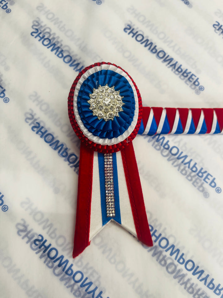 15.5" Red, Blue & White Browband