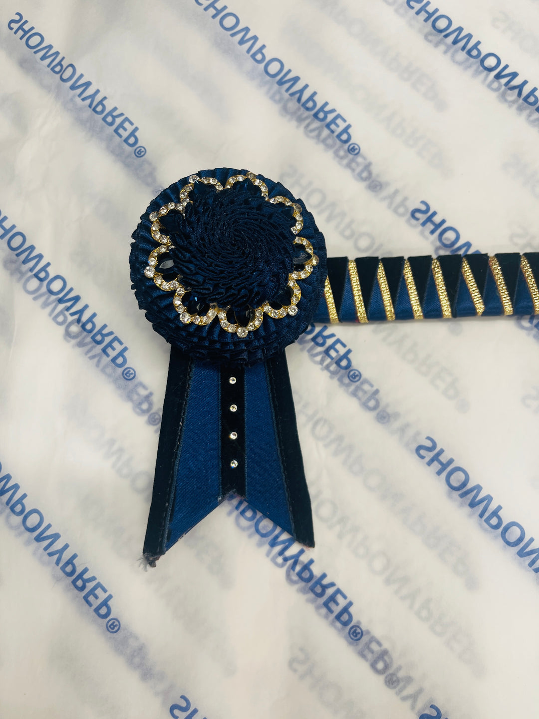 14” Navy and Gold Browband