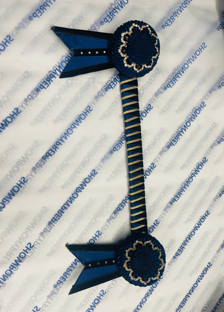 14” Navy and Gold Browband
