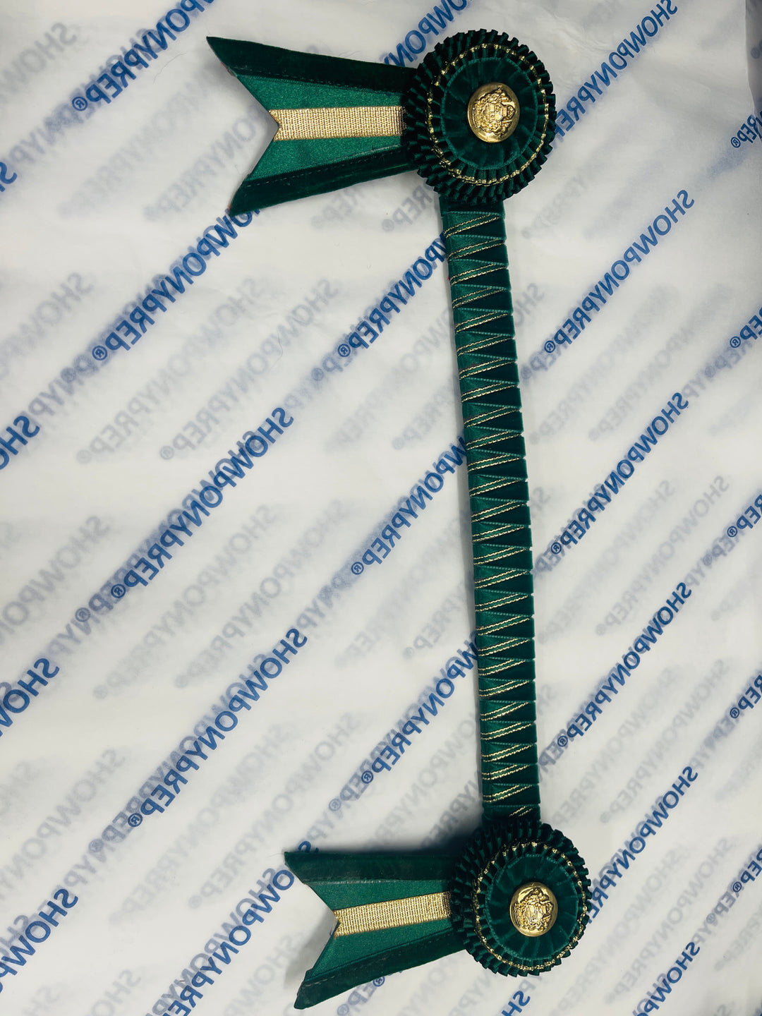 14.5” Green and Gold Browband