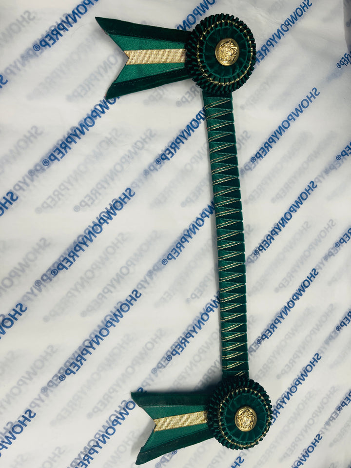 14.5” Green and Gold Browband