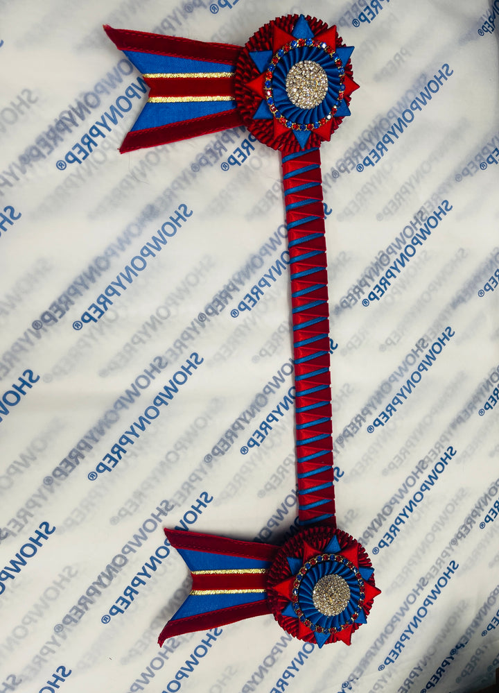14.5” Red, Gold and Blue Browband