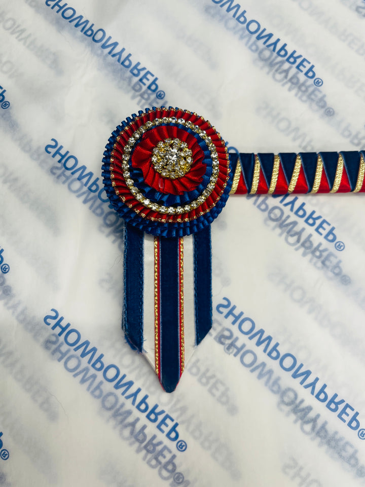 14.5” Red, Gold and Blue Browband