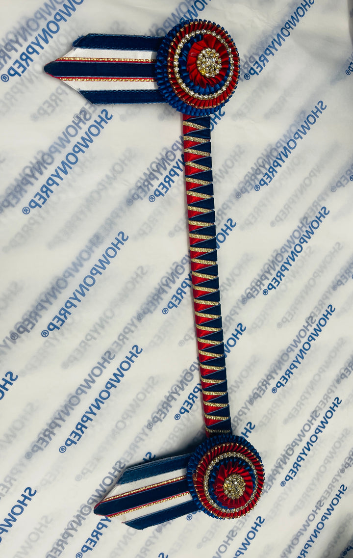 14.5” Red, Gold and Blue Browband