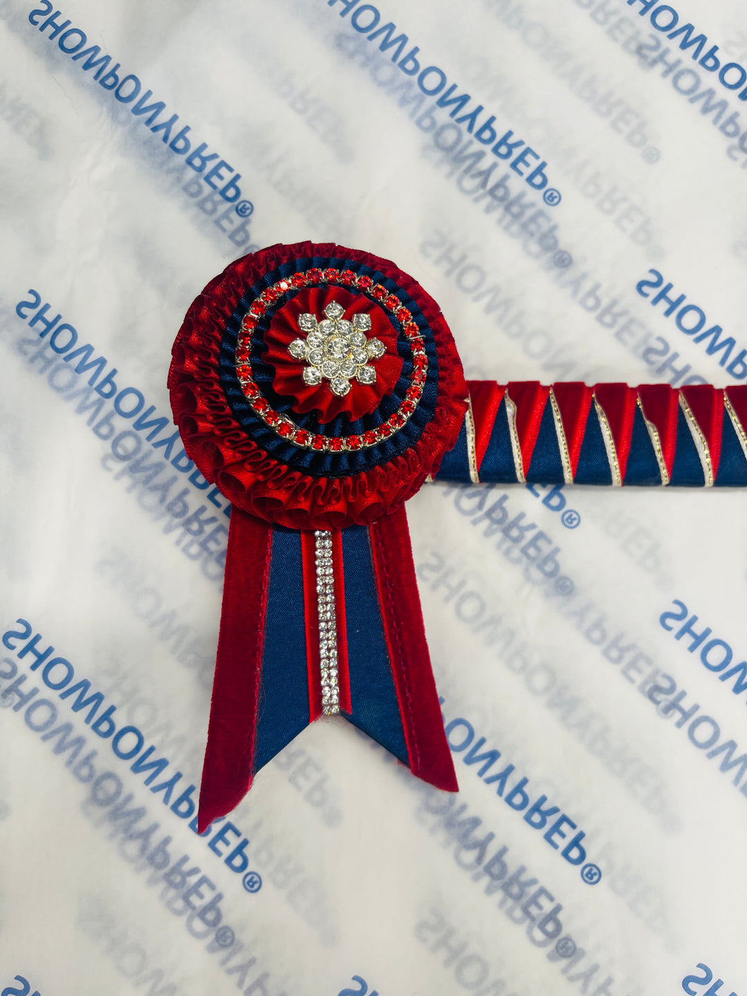 14.5” Red and Navy Browband