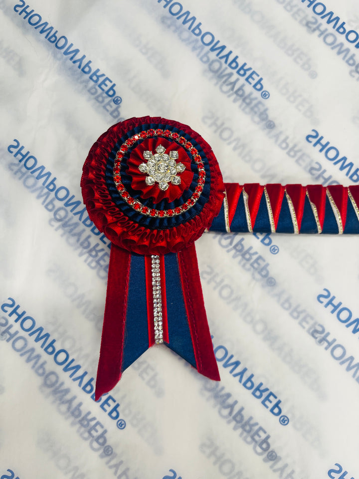 14.5” Red and Navy Browband