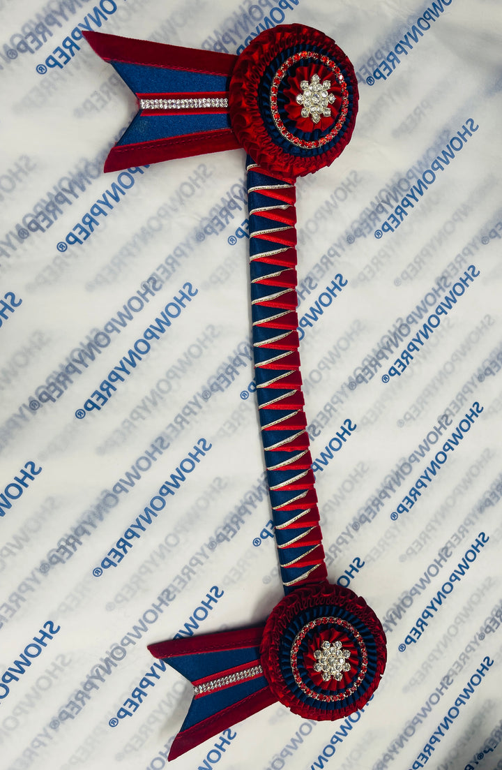 14.5” Red and Navy Browband