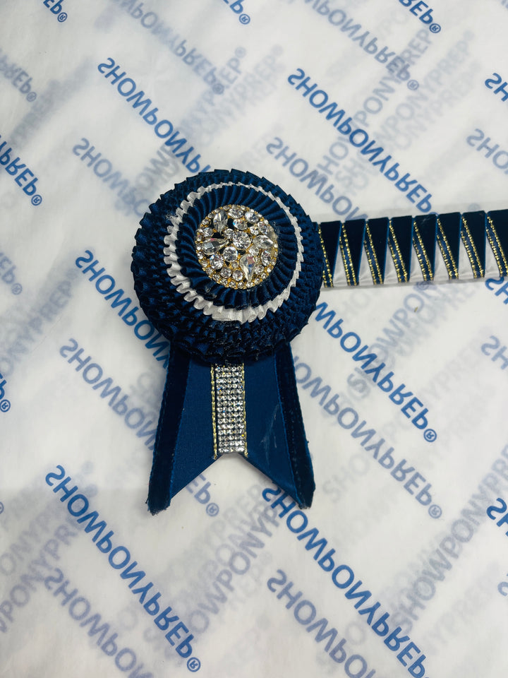 14.5” Navy & White Browband