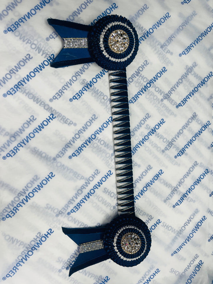14.5” Navy & White Browband