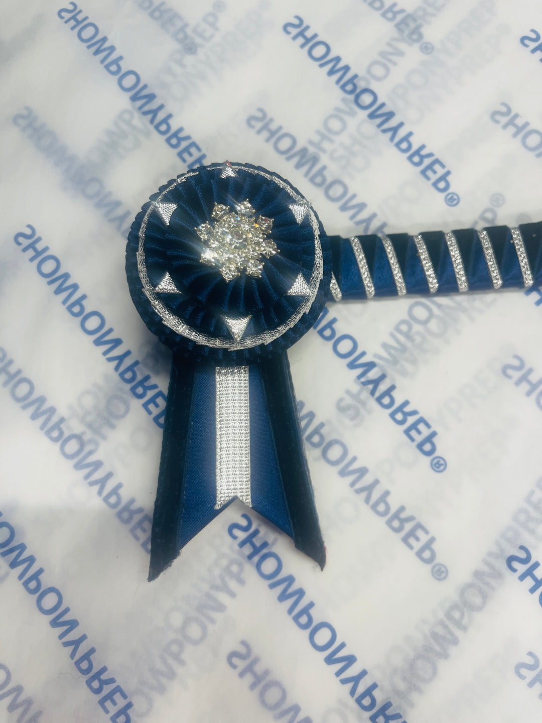 14.5” Navy & Silver Browband