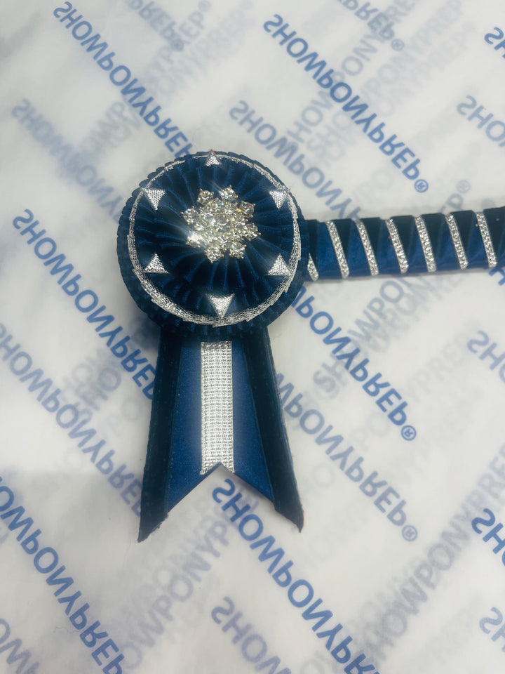 14.5” Navy & Silver Browband