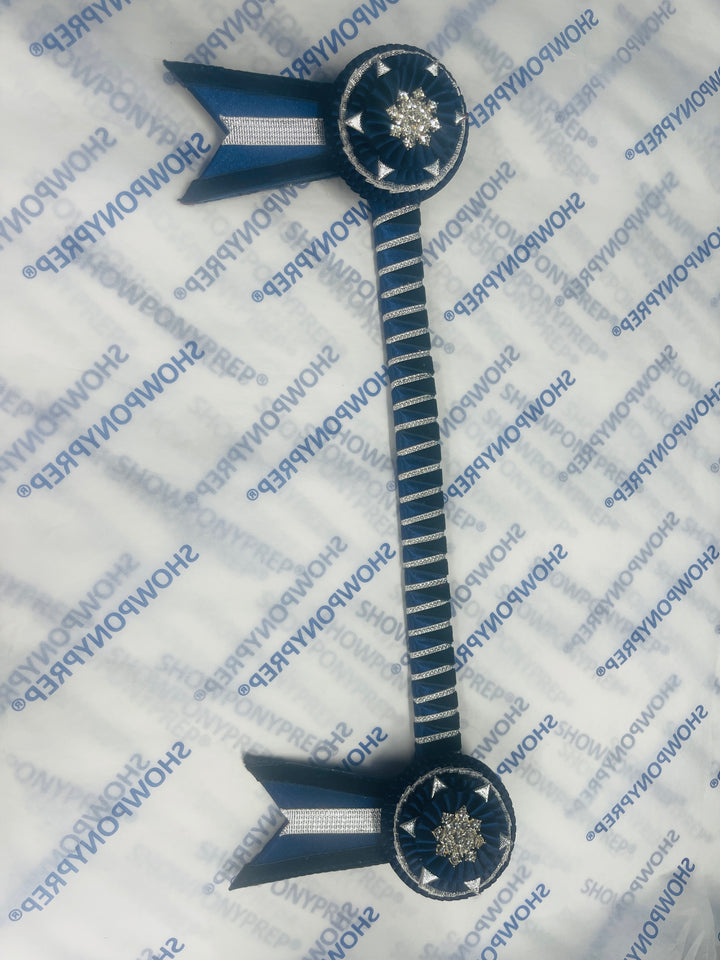 14.5” Navy & Silver Browband