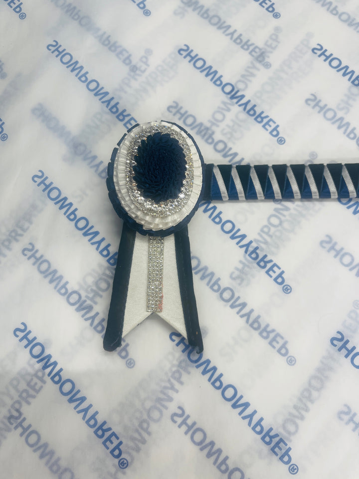 14.5” Navy & White Browband